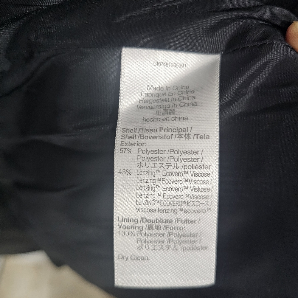 New MADEWELL Satin Oversized Blazer in True Black Size 00 - Picture 7 of 11